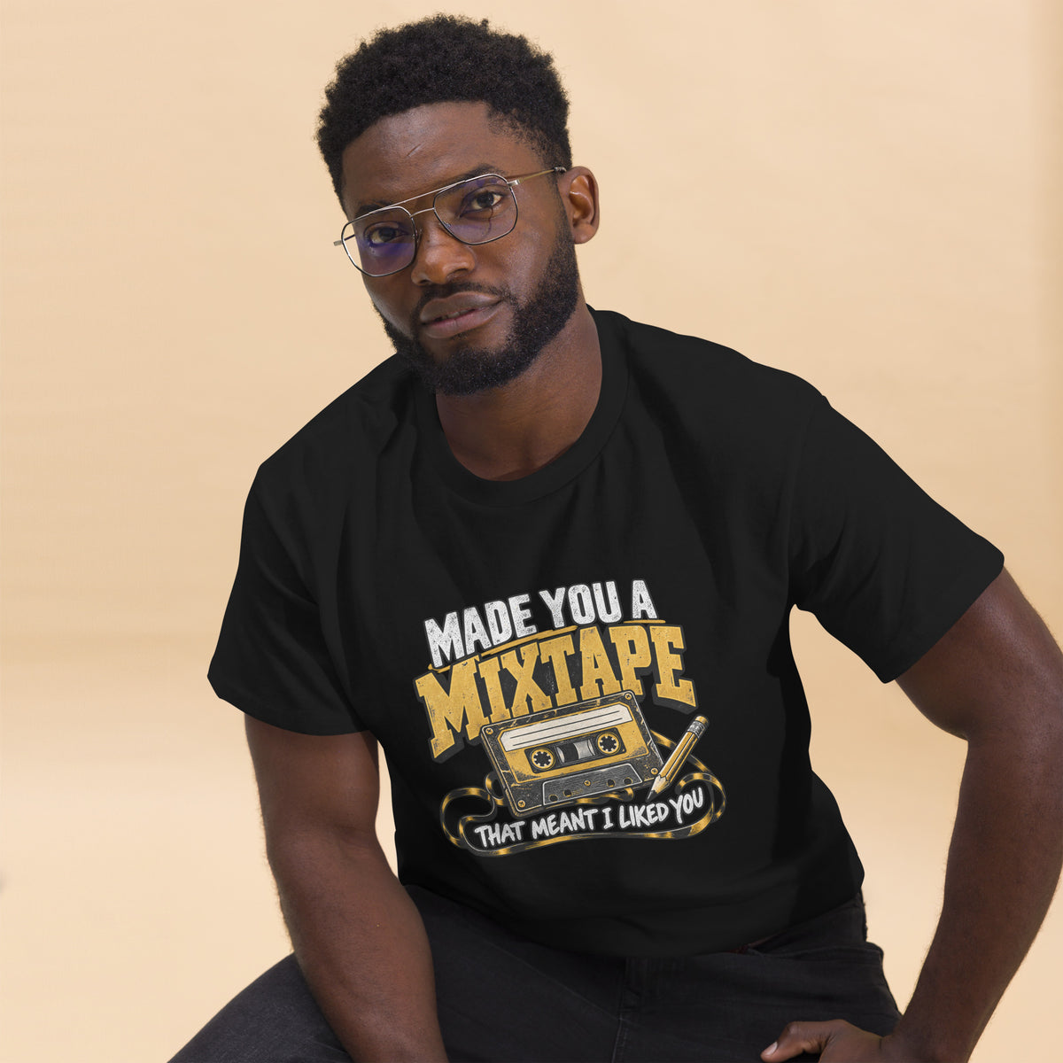 Mixtape cassette tee in Black