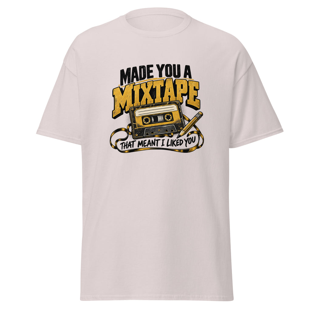 Mixtape cassette tee in Ice Grey