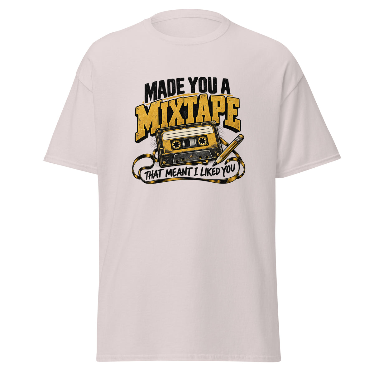 Mixtape cassette tee in Ice Grey