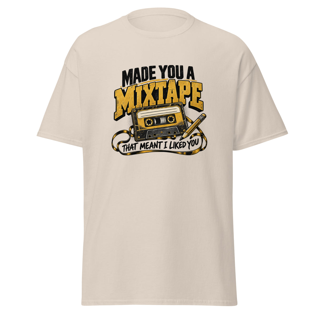 Mixtape cassette tee in Natural