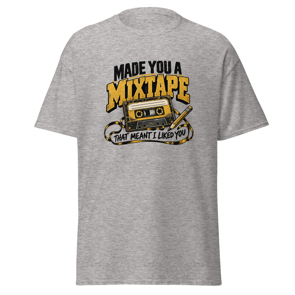 Mixtape cassette tee in Sport Grey